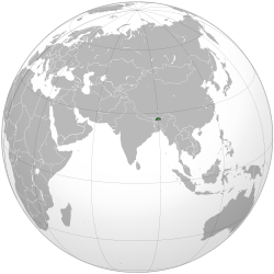 Mapa Bhutánu