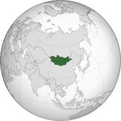 Mapa - Mongolsko