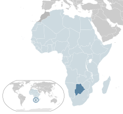 Mapa - Botswana