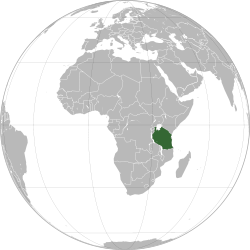 Mapa - Tanzánie