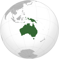 Mapa - Austrálie a Oceánie